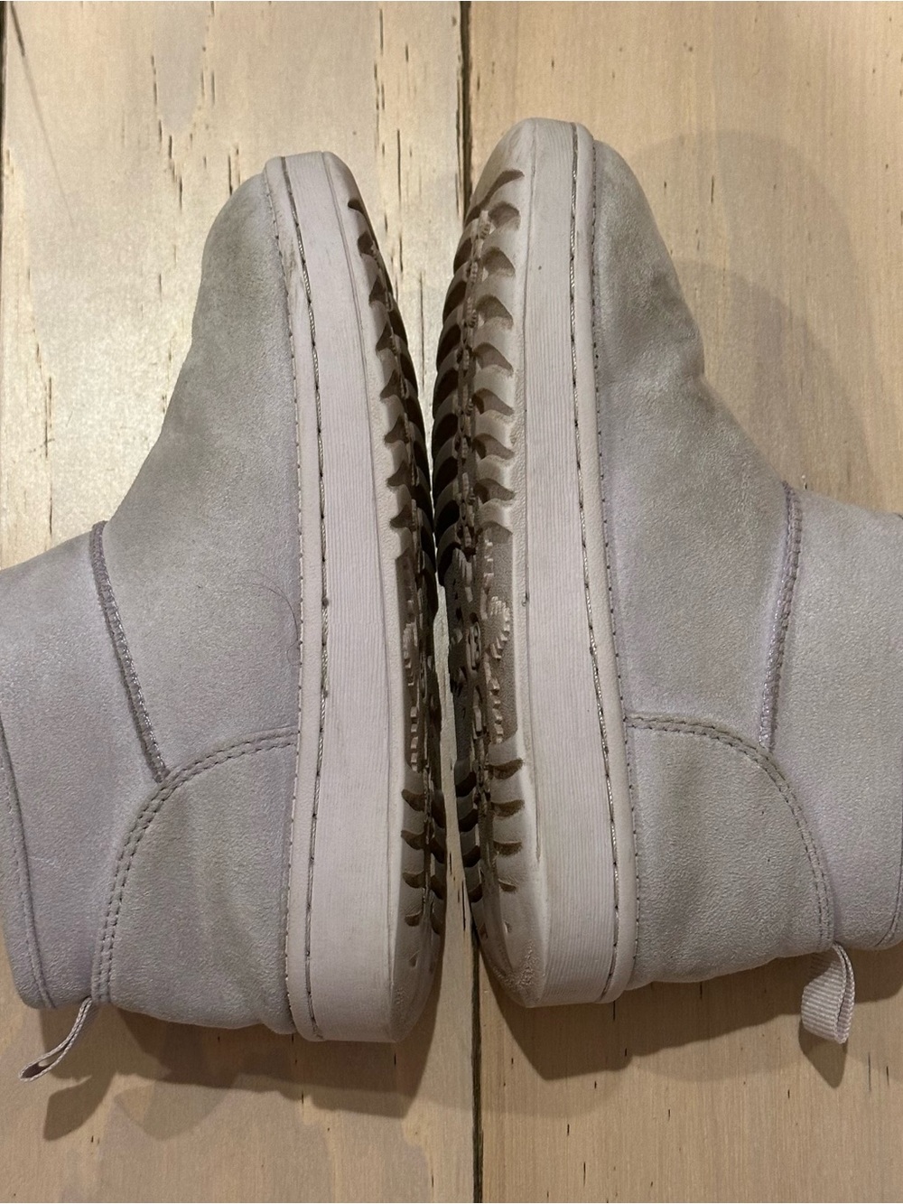 Cat & Jack Light Gray Suede-Look Kids Booties